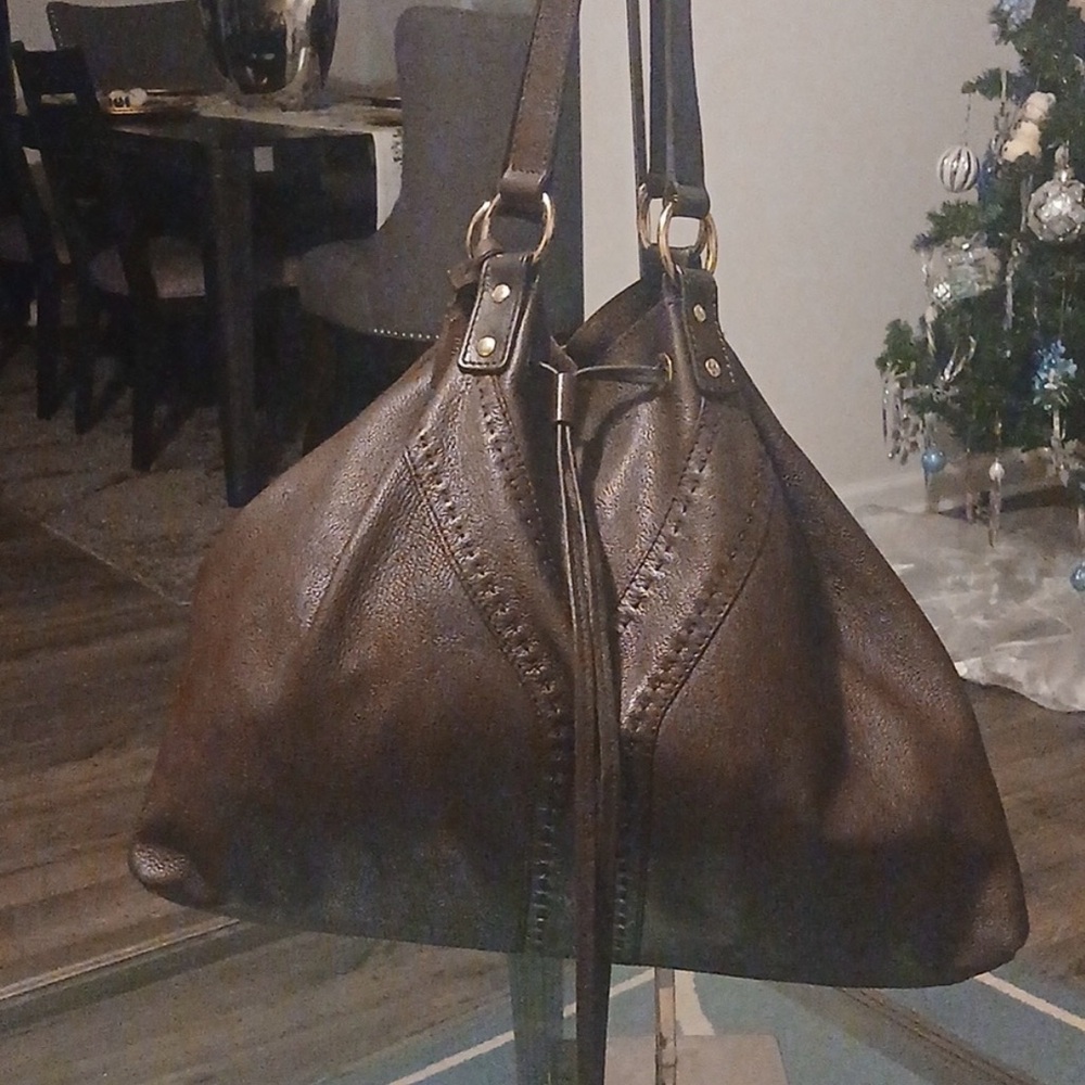 Yves Saint Laurent Dark Brown soft Leather reversible  Tote bag
